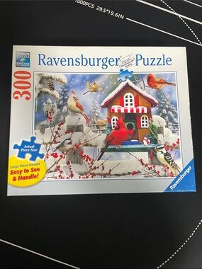 Ravensburger Red and Blue Winter Birdhouse Puzzle large format